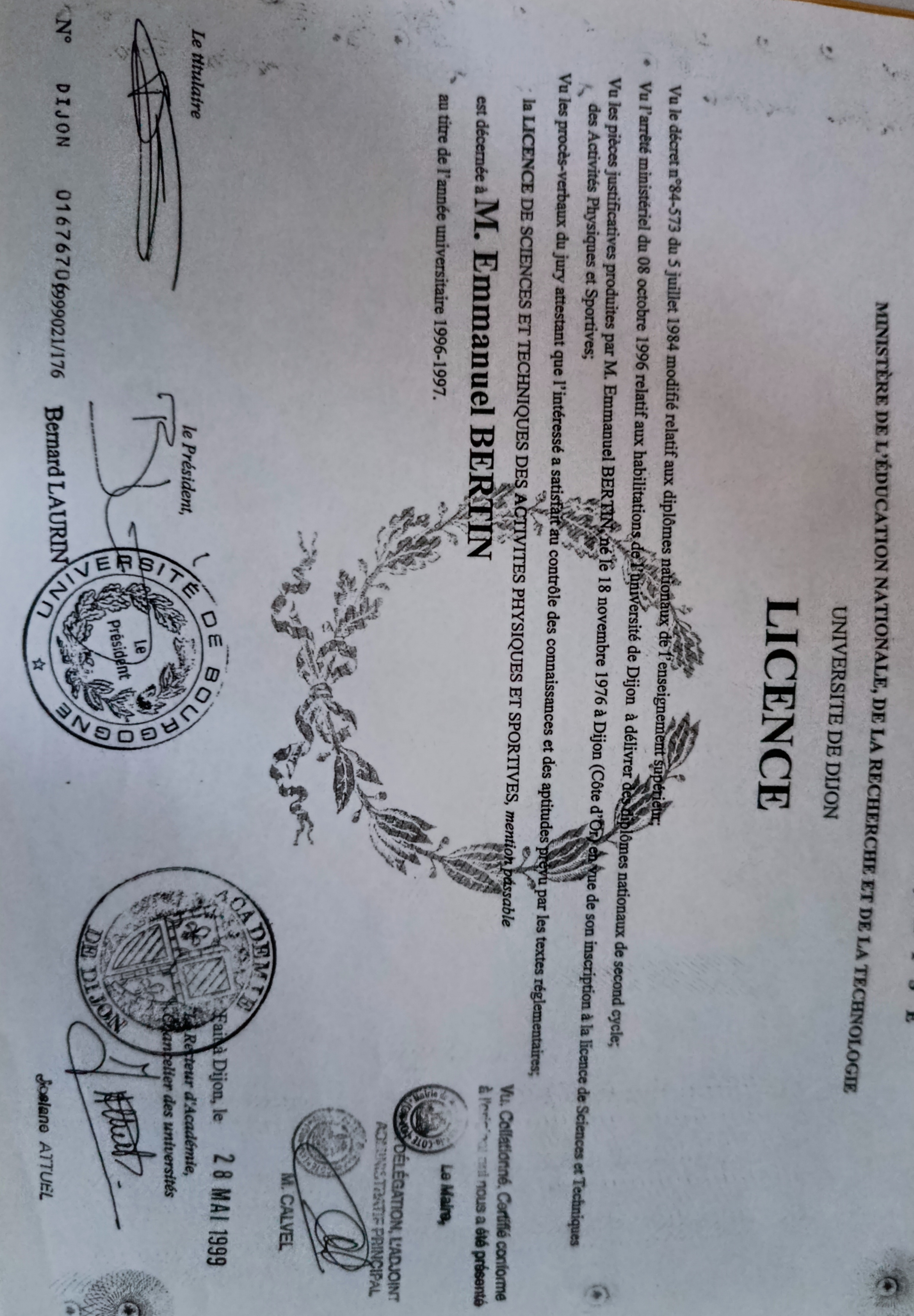 Licence de Sciences et Techniques des Activités Physiques et Sportives